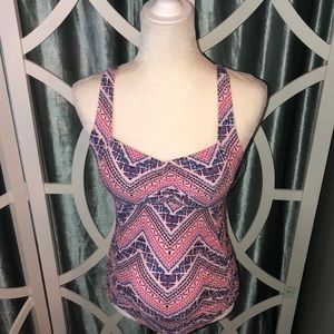 Beach Bump Boho Print Tankini Top